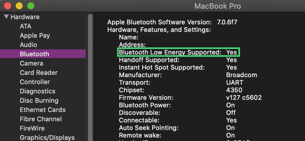 System Preferences Bluetooth