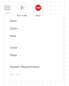 Blockly menu