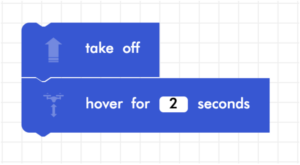 Blockly Junior take off and hover