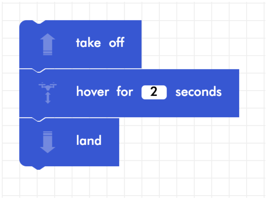 Blockly Junior takeoff, hover, and land