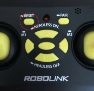 CoDrone Mini remote reset button