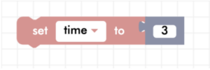 Blockly set to variable block