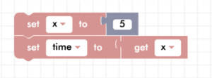 Blockly setting and getting a variable value