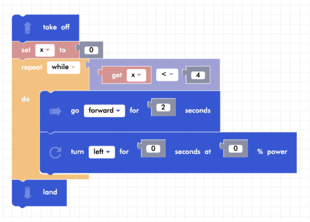 Blockly Junior while loop program