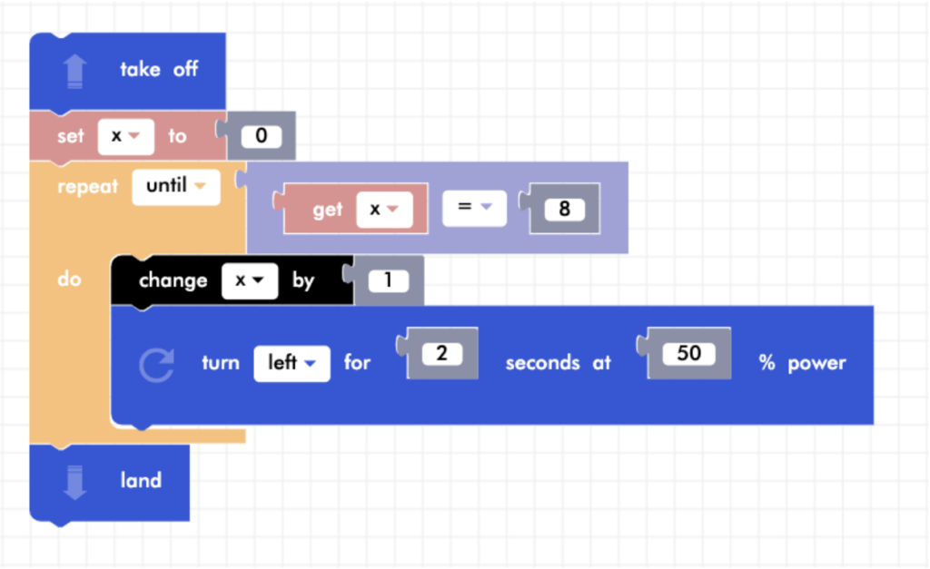 Blockly Junior until loop program