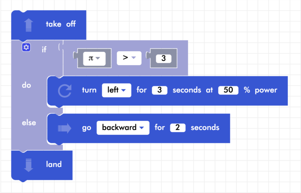 Blockly Junior else statement program