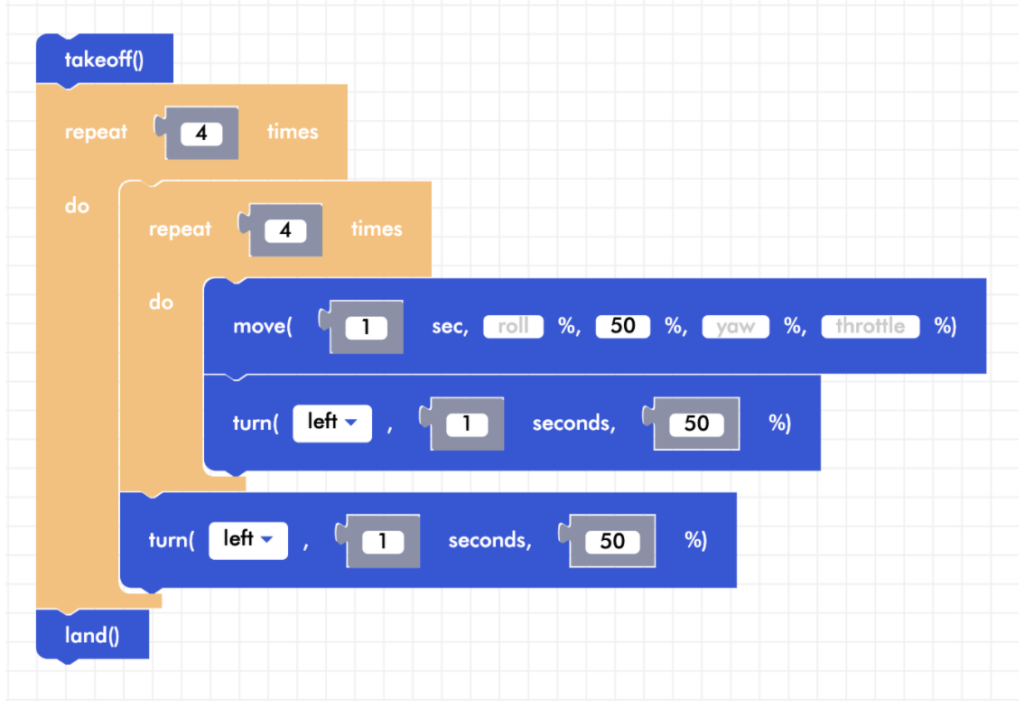 Blockly Senior nested loops rotation program