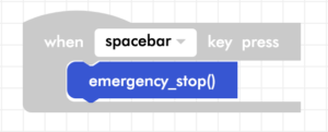 Blockly senior emergency stop program