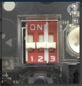 CoDrone remote control DIP switches in run mode