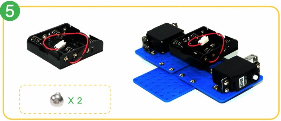 Line Follower Bot Motors and battery box2