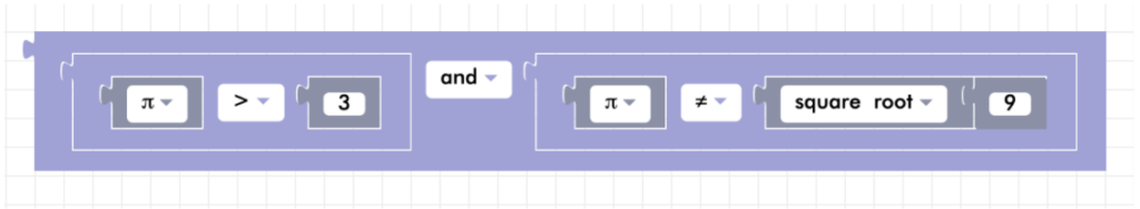 Blockly logical and block with Boolean values