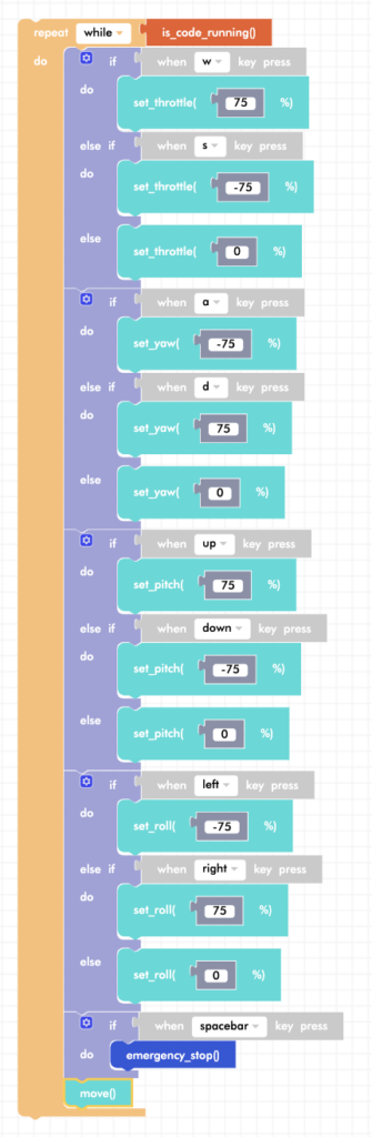 Blockly Senior final keyboard remote control program