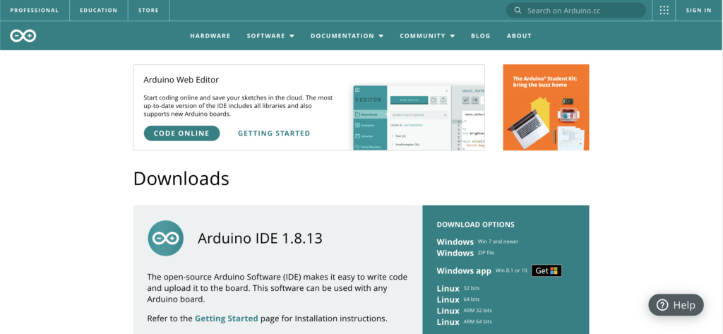Arduino home page