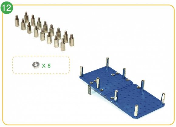Trailer Bot Stacked Standoffs Blueboard