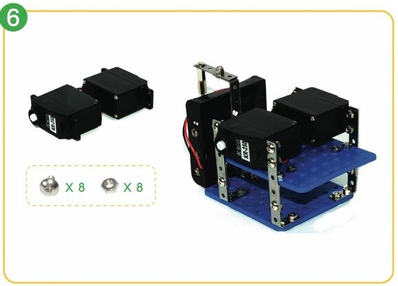 Trailer Bot attaching DC motors and wheels1