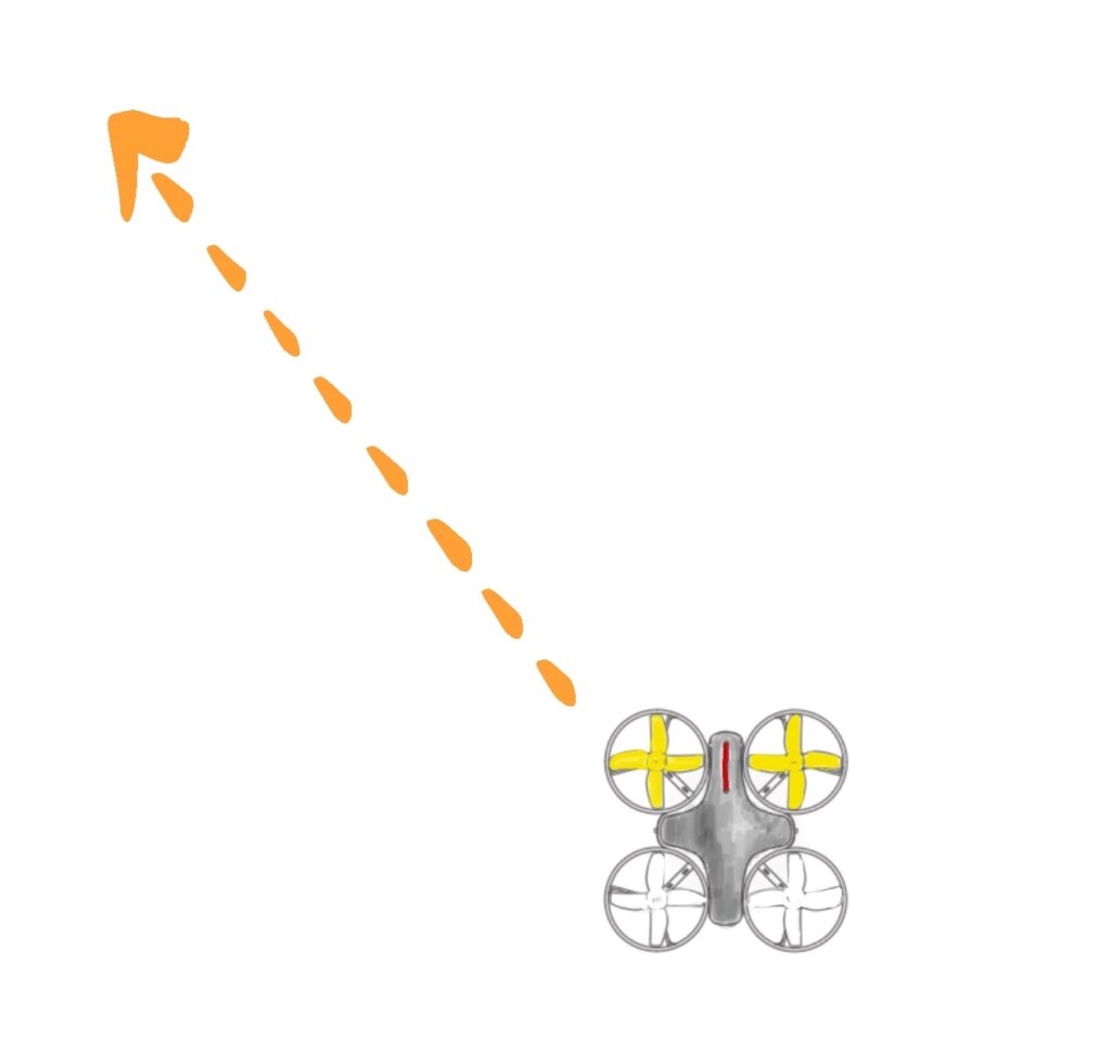 diagonal drone flight