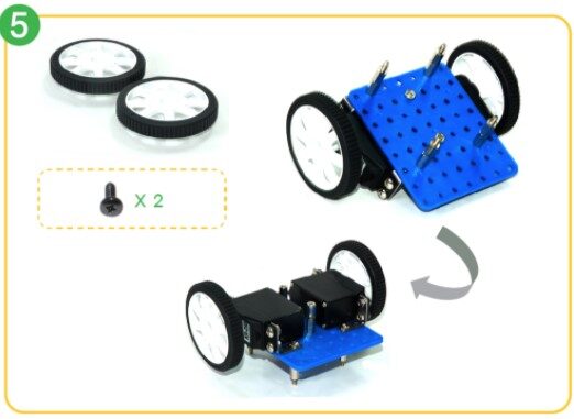 Wheels and Motor attached