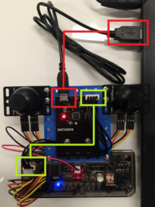 CoDrone Pro remote connected to computer with USB