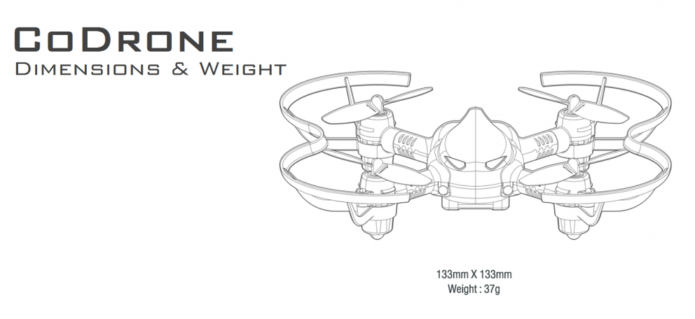 CoDrone dimensions and weight
