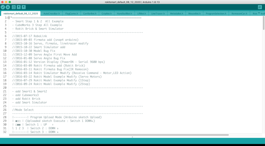 rokit default arduino file