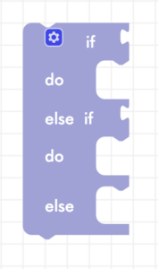 CoDrone Blockly if, else if, else block