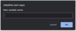 CoDrone Blockly new variable name prompt