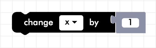 CoDrone Blockly change variable by 1 block