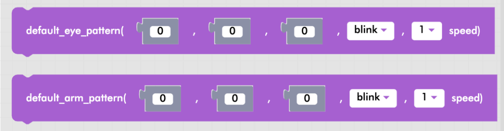 CoDrone Blockly default LED blocks