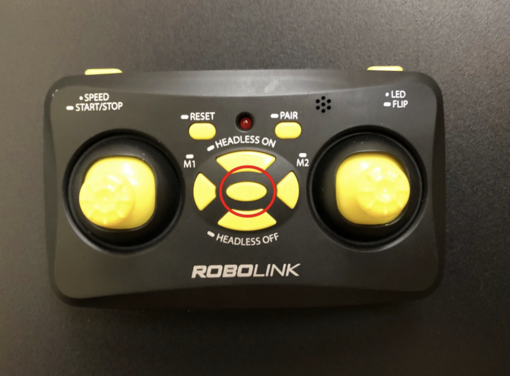 CoDrone Mini remote power button