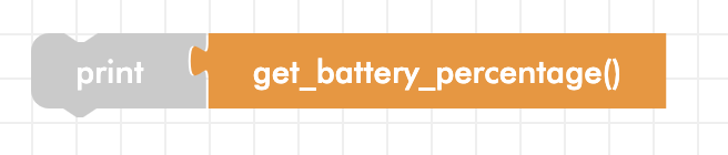 Blockly Senior print battery percentage