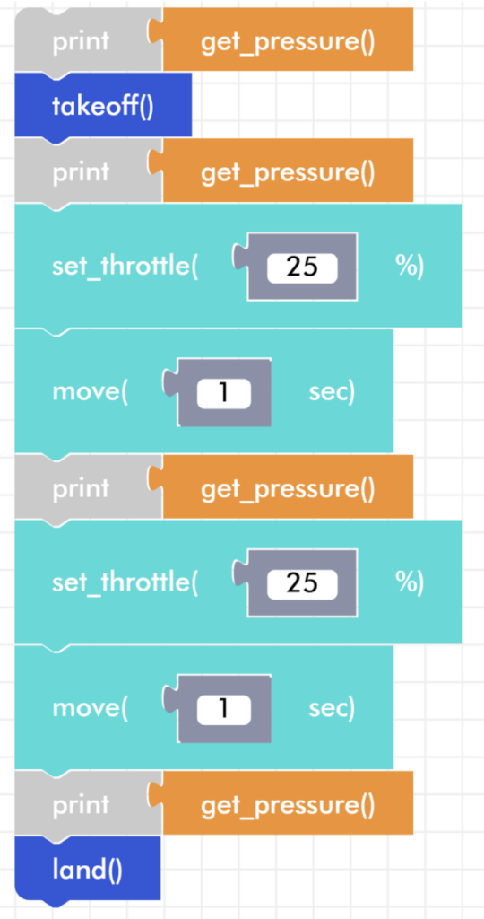 Blockly Senior pressure during flight