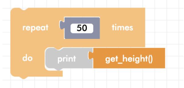 Senior Blockly height readings in a loop