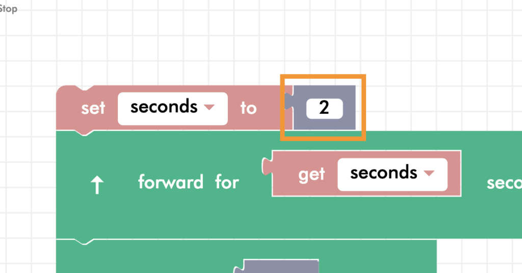 zumi blockly changing variable value