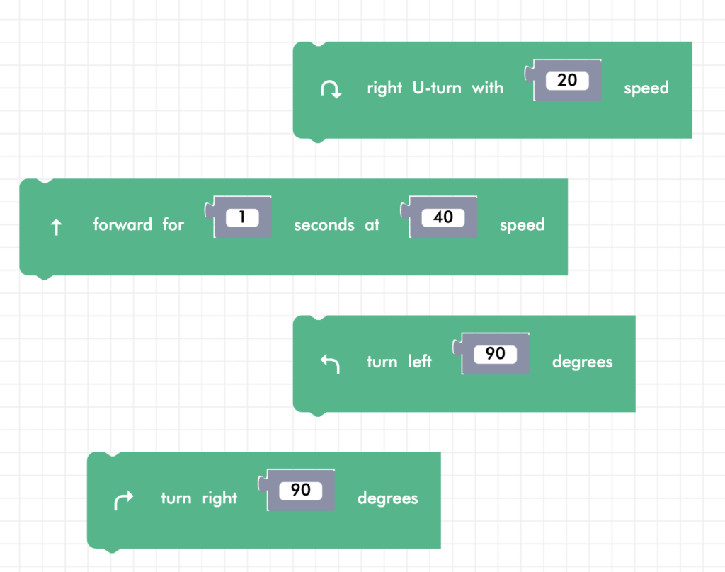 zumi blockly examples with parameters