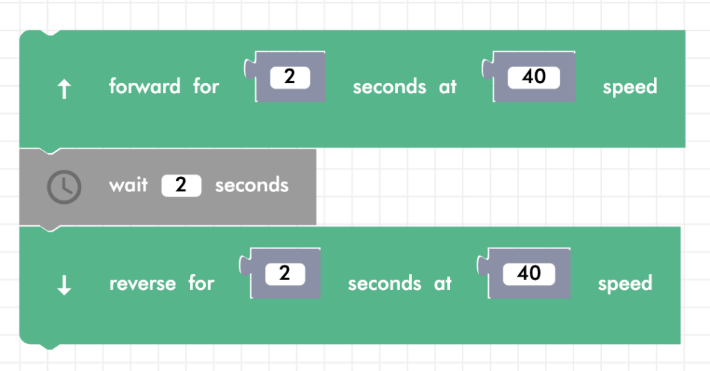 zumi blockly reverse example