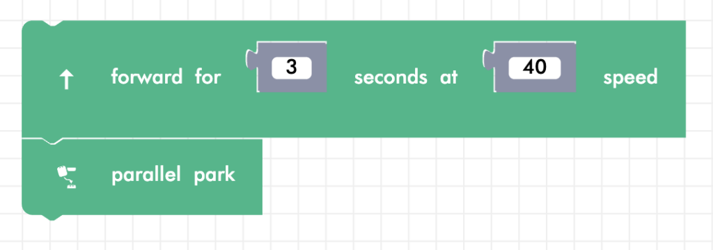 zumi blockly parking example