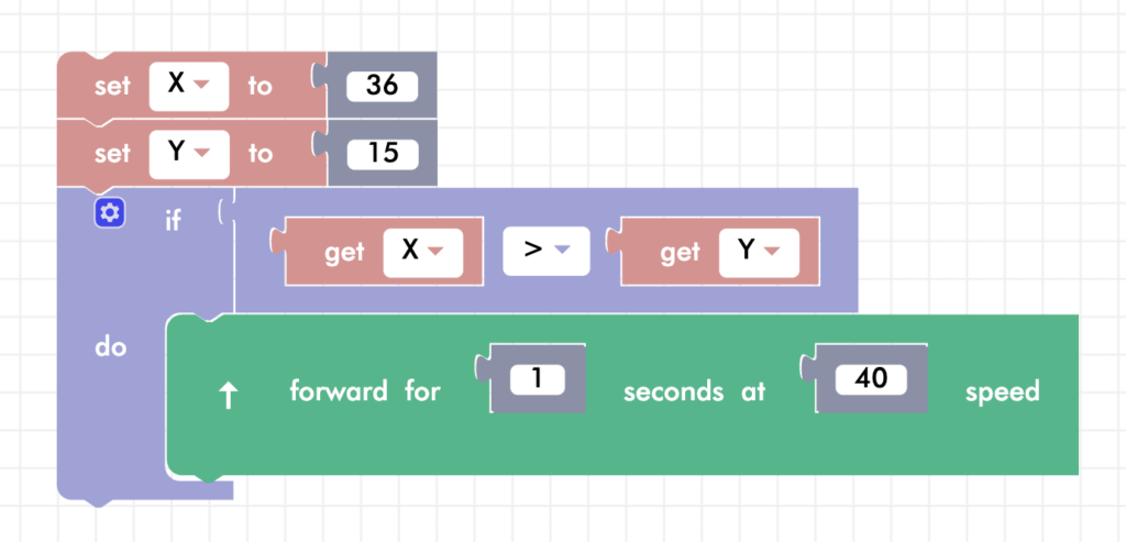 zumi blockly comparing variables 2