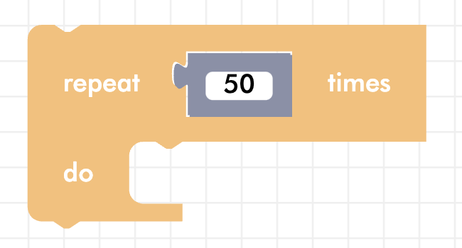 zumi blockly repeat 50 times