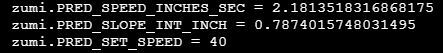 zumi blockly console output for speed calibration