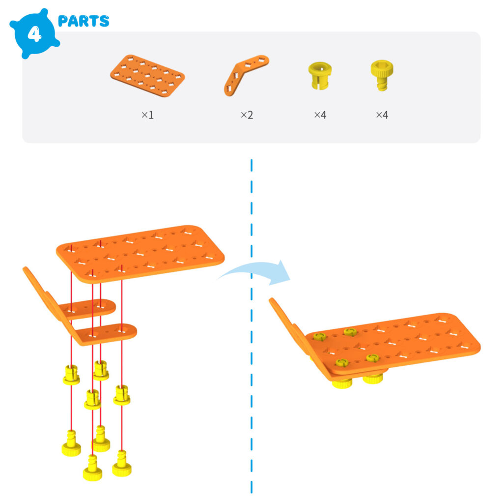 Buildy Bots motor frame